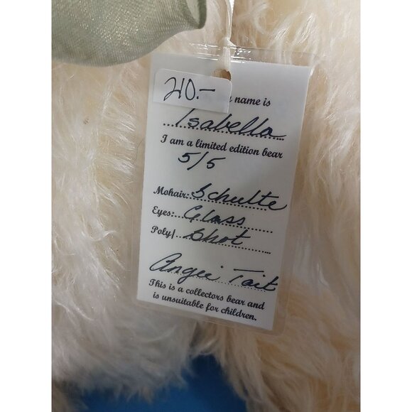 Limited Edition 5/5 Mohair Teddy Bear "Isabella" By Angie Tait 22" Blonde Crown - Picture 6 of 13